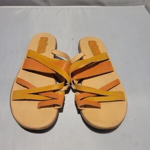 Korks By Kork Ease Womens Sandals Size 10 Clemons Mustard Yellow Orange -